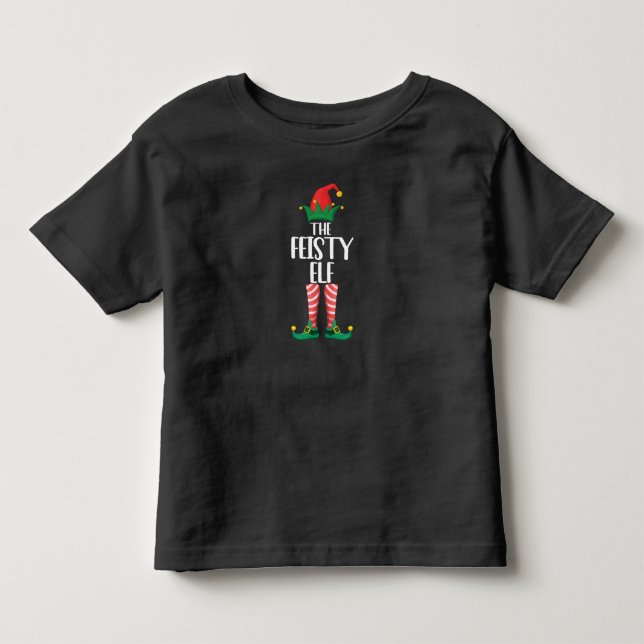 Den Eldfulla Älffamiljens Matchande Julpresent T Shirt (Framsida)