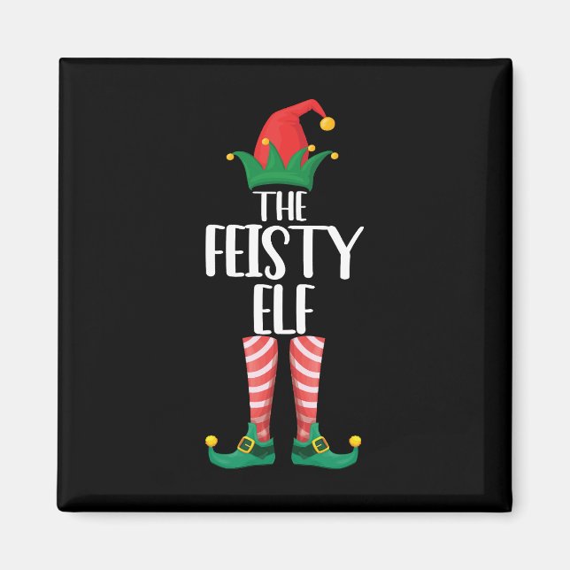 Den Eldiga Alvfamiljen Matchande Julpresent Magnet (Framsidan)