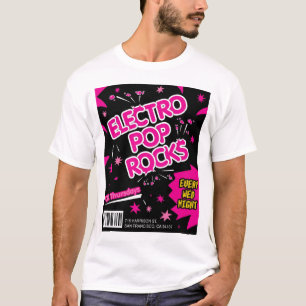 Den Electro popet vaggar godisrosaT-tröja T-shirt