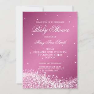 Den eleganta baby shower som Sparkling, vinkar Inbjudningar
