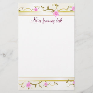 Den eleganta blommigten noterar papper