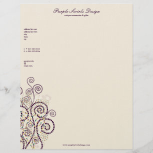 Den eleganta Boho lilan röra sig i spiral den Brevhuvud