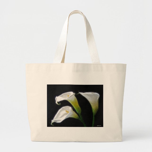 Den eleganta Callaliljan blommar Painterly 7 Jumbo Tygkasse (Framsidan)