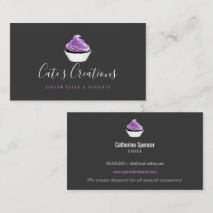 Den eleganta calligraphyen skrivar muffinbagaren visitkort