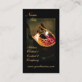 Den eleganta fantasimaskeraden maskerar visitkort