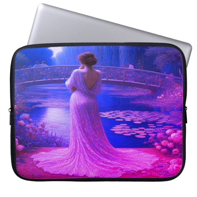 Den eleganta kvinnan är Purple Reign Electronicsvä Laptop Fodral (Framsidan)