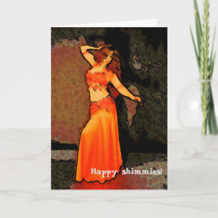 Den eleganta lycklig för ~ för Bellydancer Kort