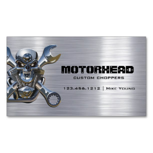 Den eleganta Metalworkskallen och rycker häftig Magnetiska Visitkort