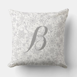 Den eleganta Monogrammed snowflaken kudder Kudde