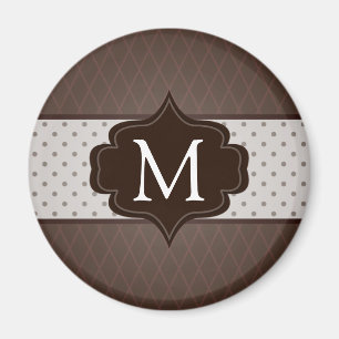 Den eleganta mörkbruntpolkaen pricker den magnet