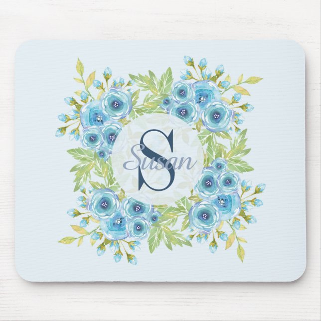 Den eleganta musen för monogramen för musmatta (Framsidan)