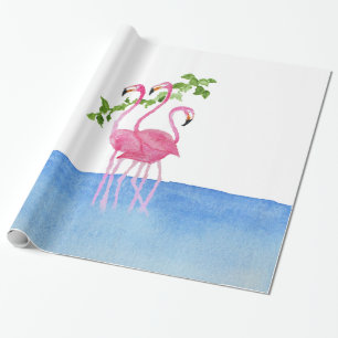 Den eleganta rosa vattenfärgen räcker den målad presentpapper