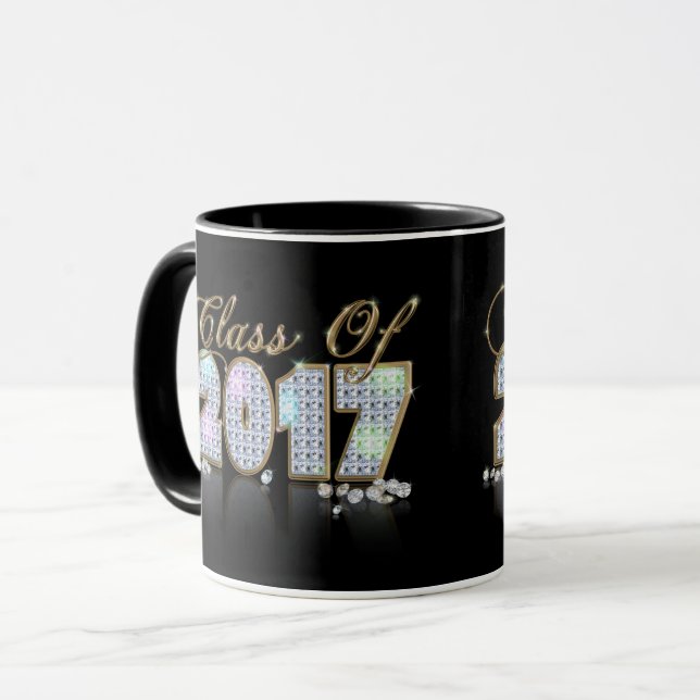 Den eleganta unika svart guld- diamanten mugg (Framsida vänster)
