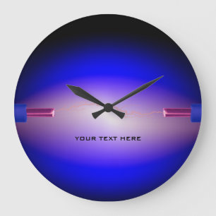 Den elektriska elektrikeraffärsväggen tar tid på stor klocka