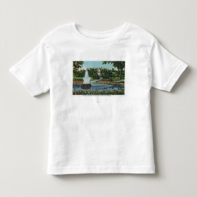 Den elektriska fontänen och nedgångarna t-shirt (Framsida)