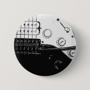 Den elektriska gitarren klämmer fast knapp