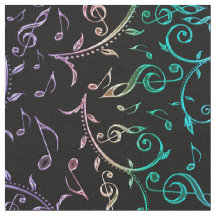 Den elektriska regnbågen noterar och klaver på