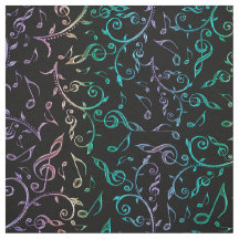 Den elektriska regnbågen noterar och klaver på