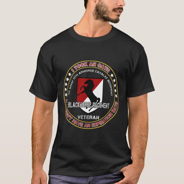 Den elfte beväpnade kavalleriregimen Veteran US Ar T Shirt (Framsida)