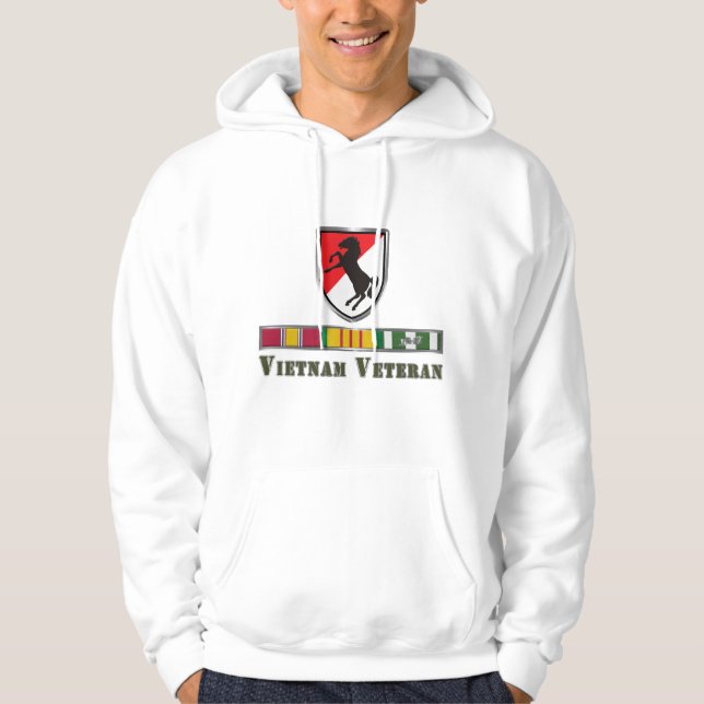 Den elfte beväpnade kavalleriregimen Vietnam Veter Hoodie (Framsida)