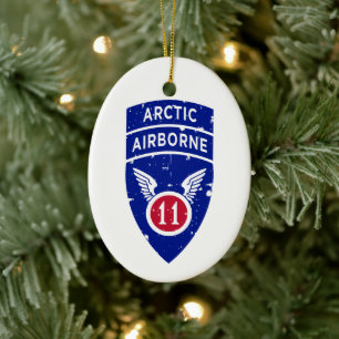Den elfte flygburna divisionen "Arktiska Änglar",  Julgransprydnad Keramik
