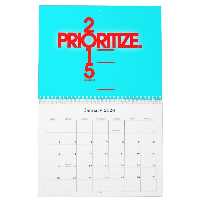 Den Embiggen kalendern 2015 Kalender (Jan 2026)