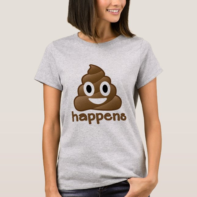 Den Emoji poopen händer Tee Shirt (Framsida)