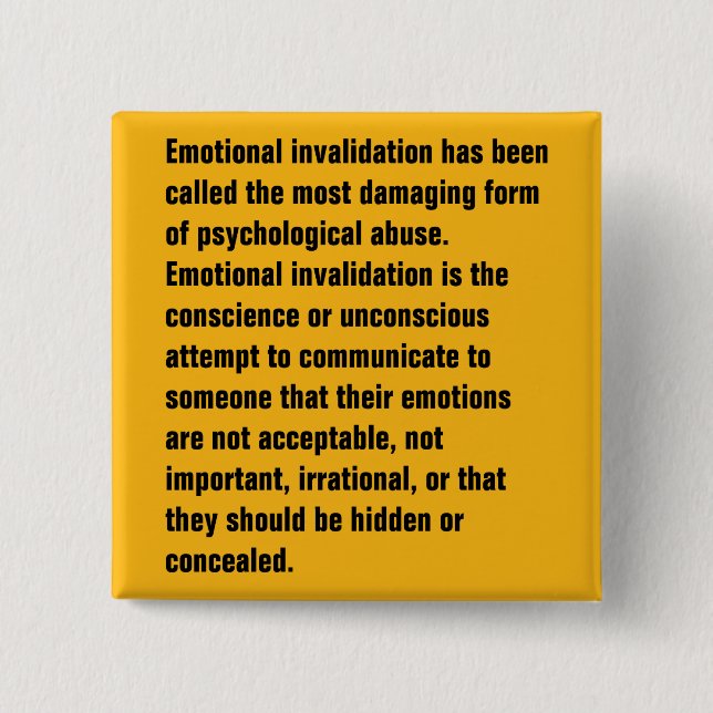 Den emotionella invalidationen har kallats… knapp (Framsida)