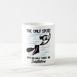 Den enda idrotten utan halvår - simmaren kaffemugg