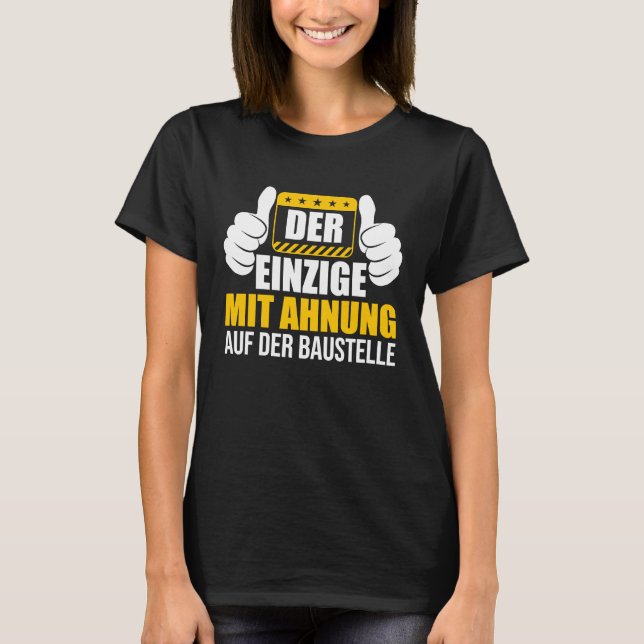 Den enda med Clue Construction Worker T Shirt (Framsida)