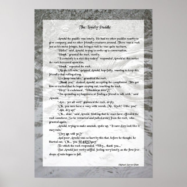 Den enda Puddle Poster artikel (Framsidan)