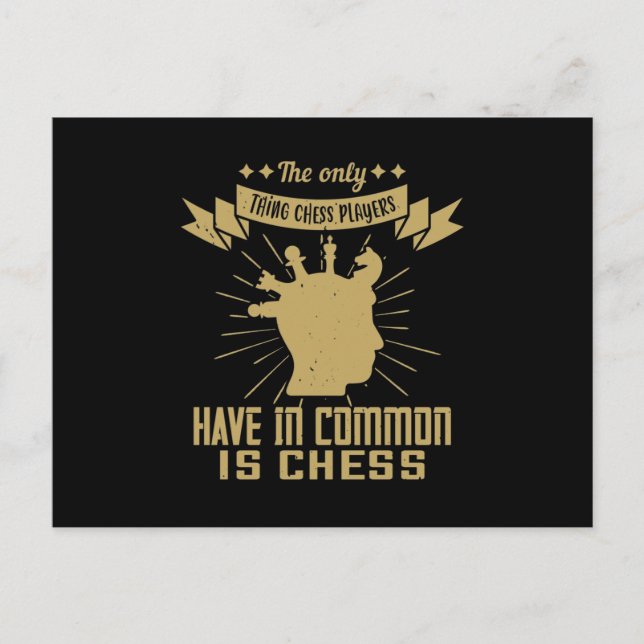 Den enda Sak-chessspelaren har i är schack Inbjudan Vykort (Framsida)