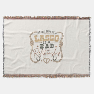 Den enda sak jag kan Lasso Rollig västlig design Filt