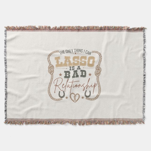 Den enda sak jag kan Lasso Rollig västlig design Filt (Framsidan)