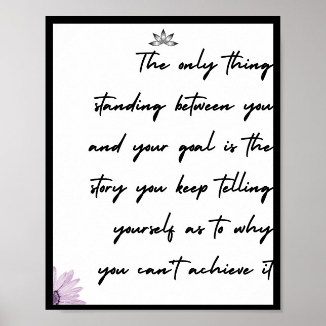 Den enda sak som står mellan dig och ditt mål poster (Framsidan)