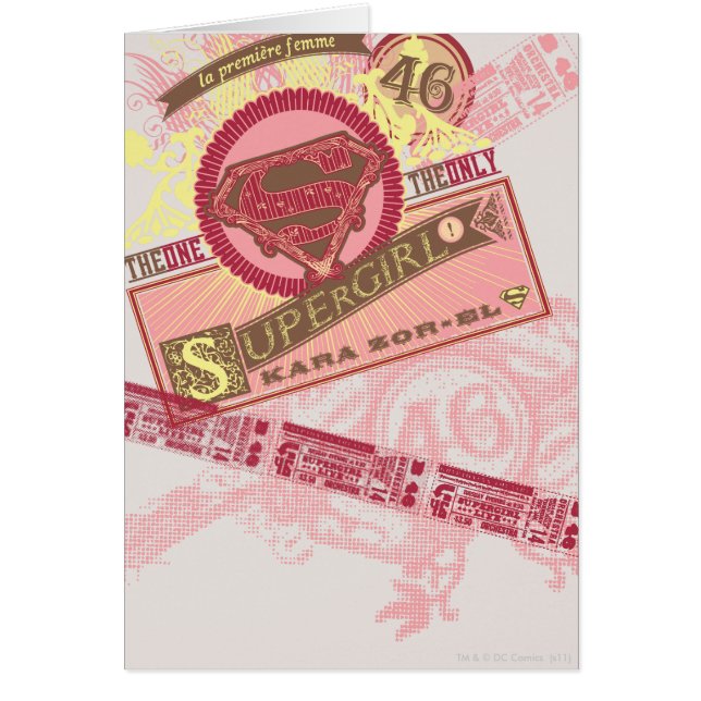 Den enda superflickan hälsningskort (Framsidan)