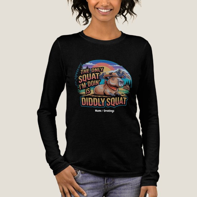 Den enda torget jag gör är dårt kvadrat Capybara T Shirt (Framsida)