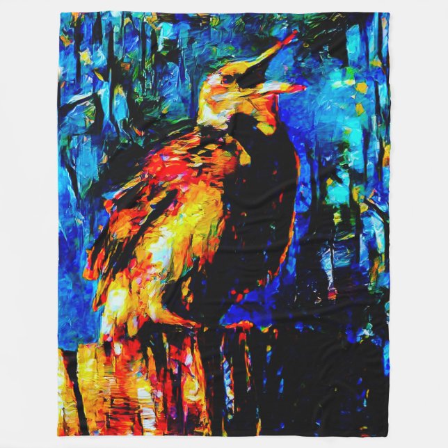 Den ende fågeln 2 fleecefilt (Framsidan)