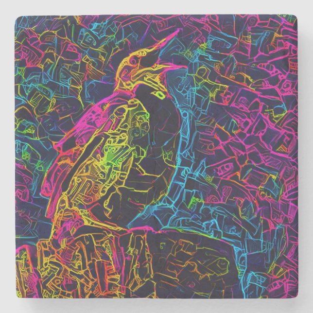 Den ende fågeln 3 stenunderlägg (Framsidan)