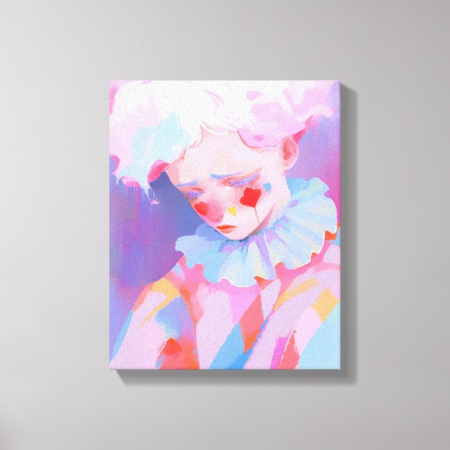 Den ende Rosan Clown Canvastryck (Framsida)