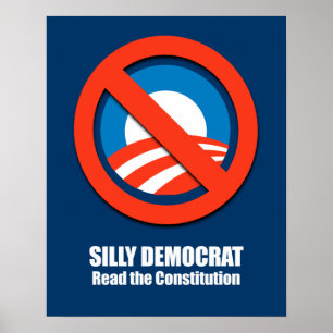Den enfaldiga demokraten, läste konstitutionen poster