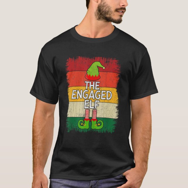 Den engagerade älvan Matchande grupp julfest Pyj T Shirt (Framsida)