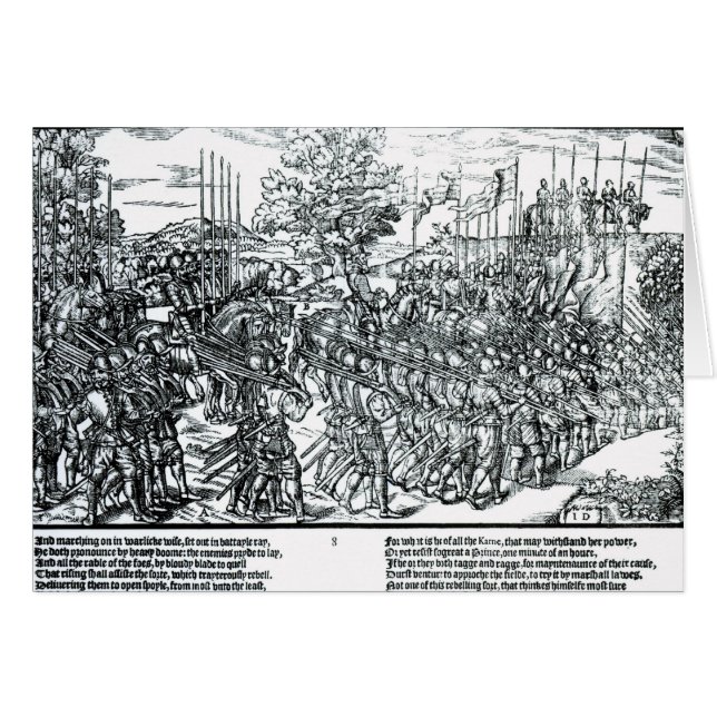 Den engelska armémarschen med herr Henry Sidney Hälsningskort (Framsidan Horizontal)