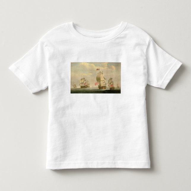 Den engelska flottan seglar Under T-shirt (Framsida)