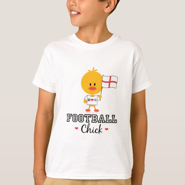 Den engelska fotbollfotbollchicken lurar T-tröja Tee Shirt (Framsida)