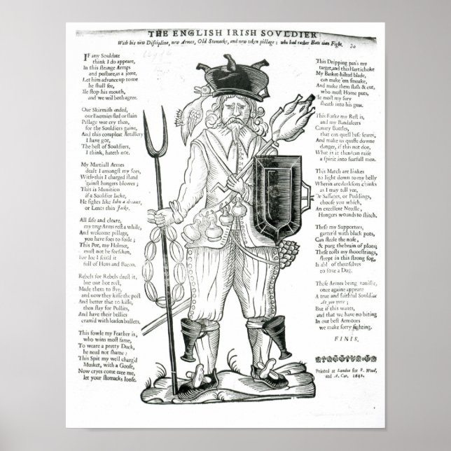 Den engelska irländske soldaten, med ny disciplin poster (Framsidan)