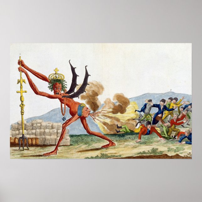 Den engelska regeringens karikatyr, 1793 poster (Framsidan)