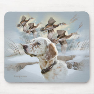 Den engelska setteren jagar Mousepad Musmatta