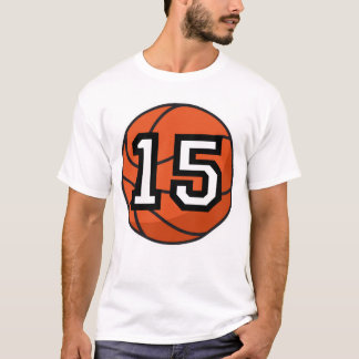 Den enhetliga basketspelare numrerar gåva 15 t-shirt