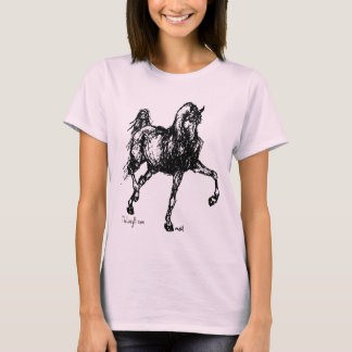 Den enkla arabiska hästen skissar t-shirt